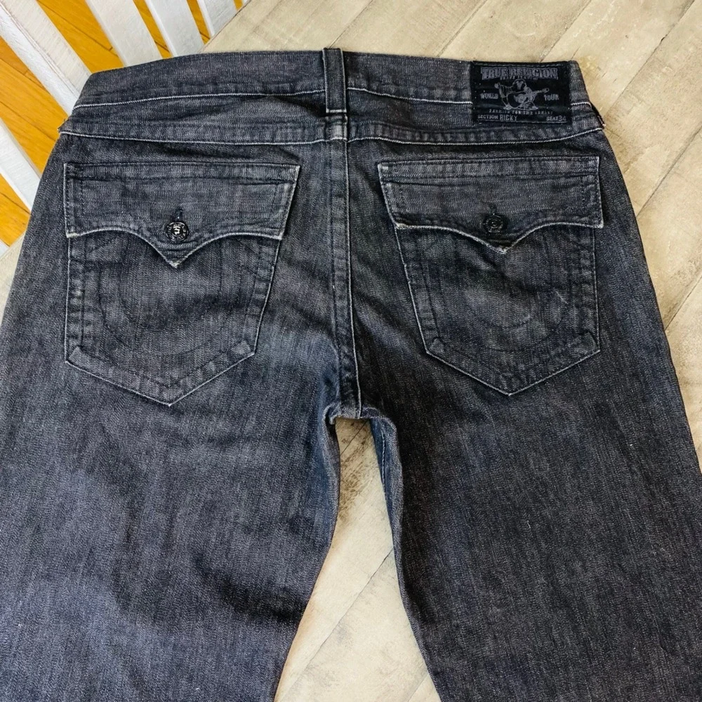 True‎ Religion Mens Jeans Ricky Flaps Relaxed Straight Size 38X34